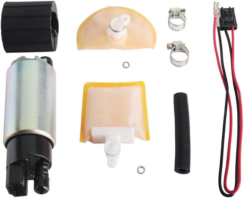 MUCO New 255LPH High Flow Intank Electric Fuel Pump with Strainer/Filter + Rubber Gasket/Hose + Stainless Steel Clamps + Universal Connector Wiring Harness MCP-203A - Image 2